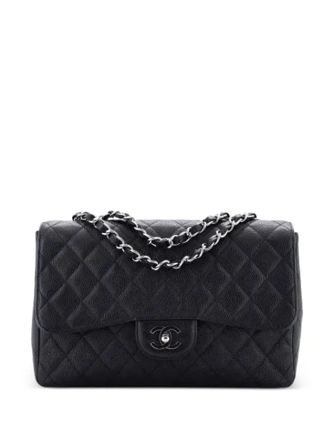 CHANEL Pre-Owned Classic Single Flap Bag Quilted Caviar Jumbo shoulder bag