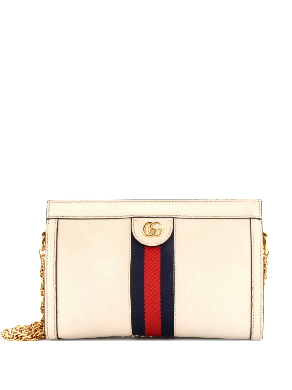 Gucci Pre-Owned Borsa a spalla Ophidia piccola in pelle con catena - Toni neutri