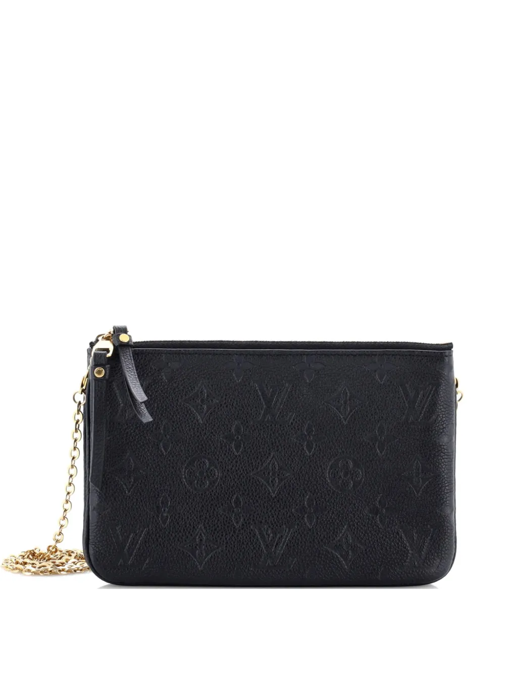 Louis Vuitton Pre-Owned Double Zip Pochette Monogram Empreinte Leather clutch bag - Nero