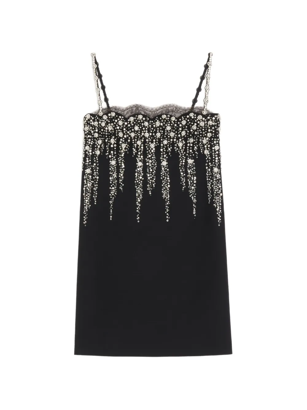 Valentino Garavani Abito corto Crepe Couture con ricamo - Nero