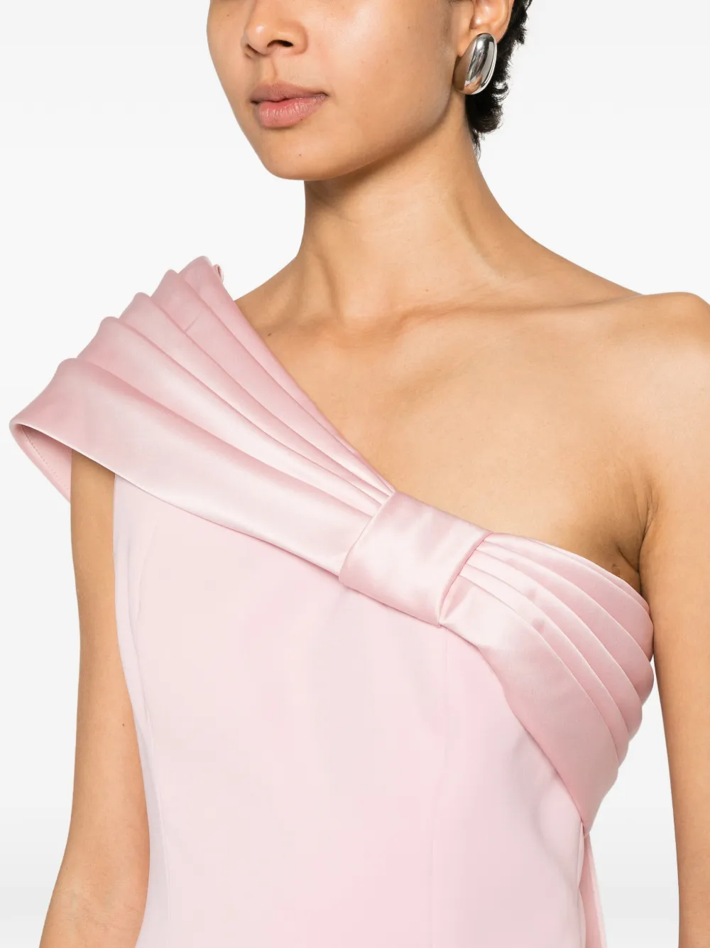 JEAN-LOUIS SABAJI Crêpe avondjurk met strikdetail Roze