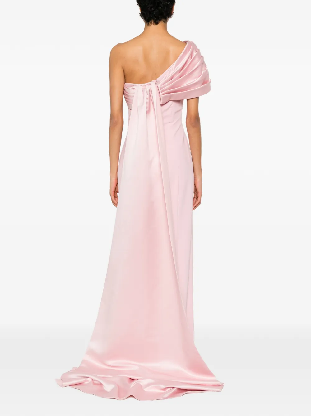 JEAN-LOUIS SABAJI Crêpe avondjurk met strikdetail Roze