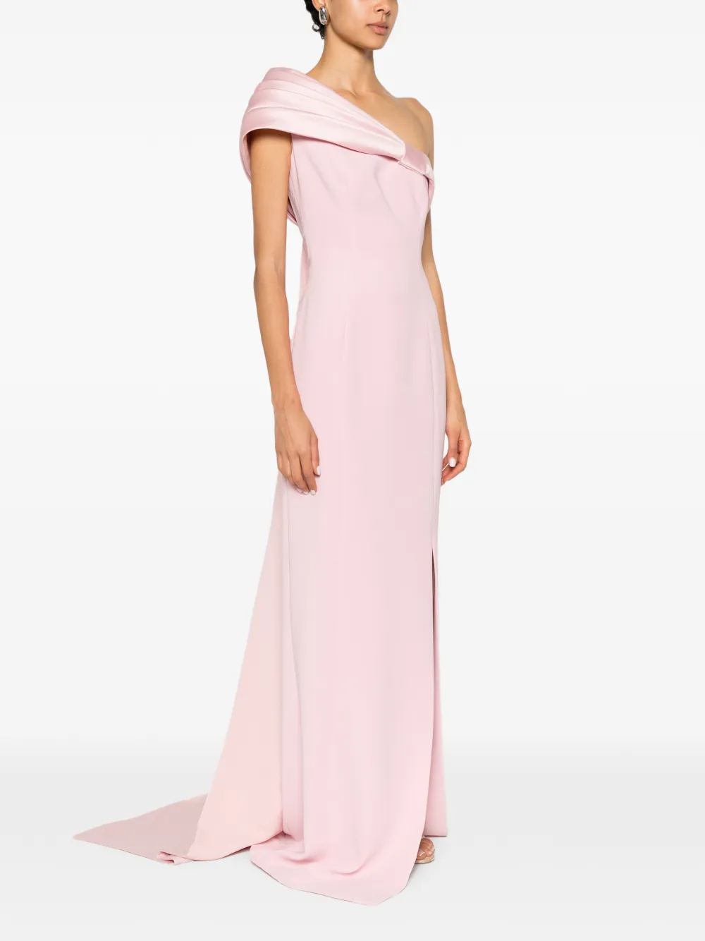 JEAN-LOUIS SABAJI Crêpe avondjurk met strikdetail Roze