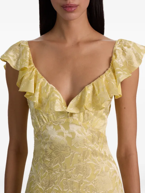 alice and olivia yellow lace dress Alice + Olivia Margy Floral Lace Sleeveless Dress evaChic
