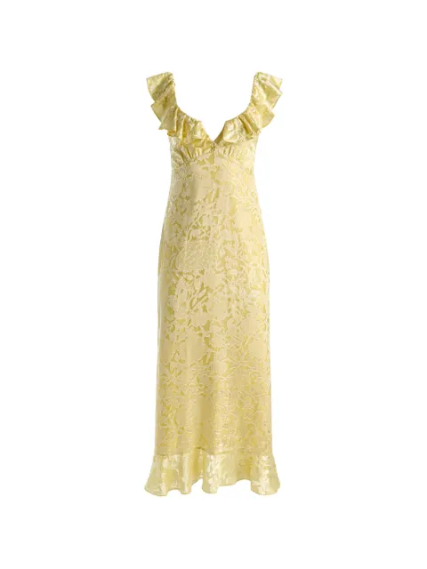 alice + olivia robe mi-longue Gemma à fleurs en jacquard