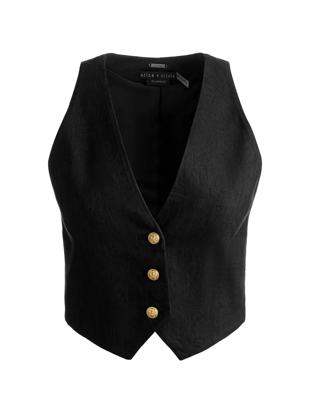 alice + olivia Donna button-fastening waistcoat - Schwarz