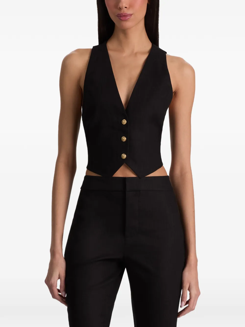 alice + olivia Donna gilet met knoopsluiting Zwart