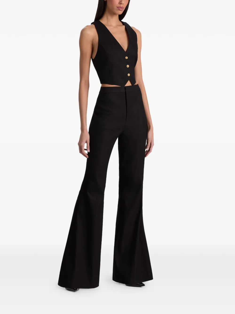 alice + olivia Donna gilet met knoopsluiting Zwart