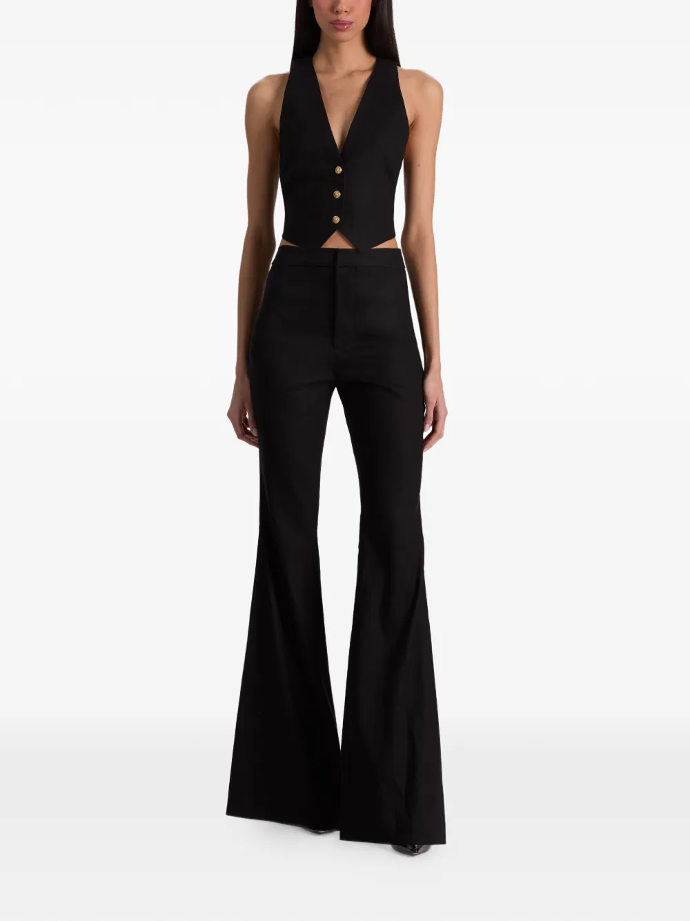 alice + olivia Donna gilet met knoopsluiting Zwart