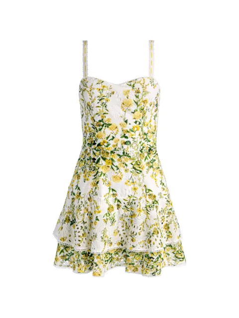 alice + olivia Meredith floral-pattern mini dress