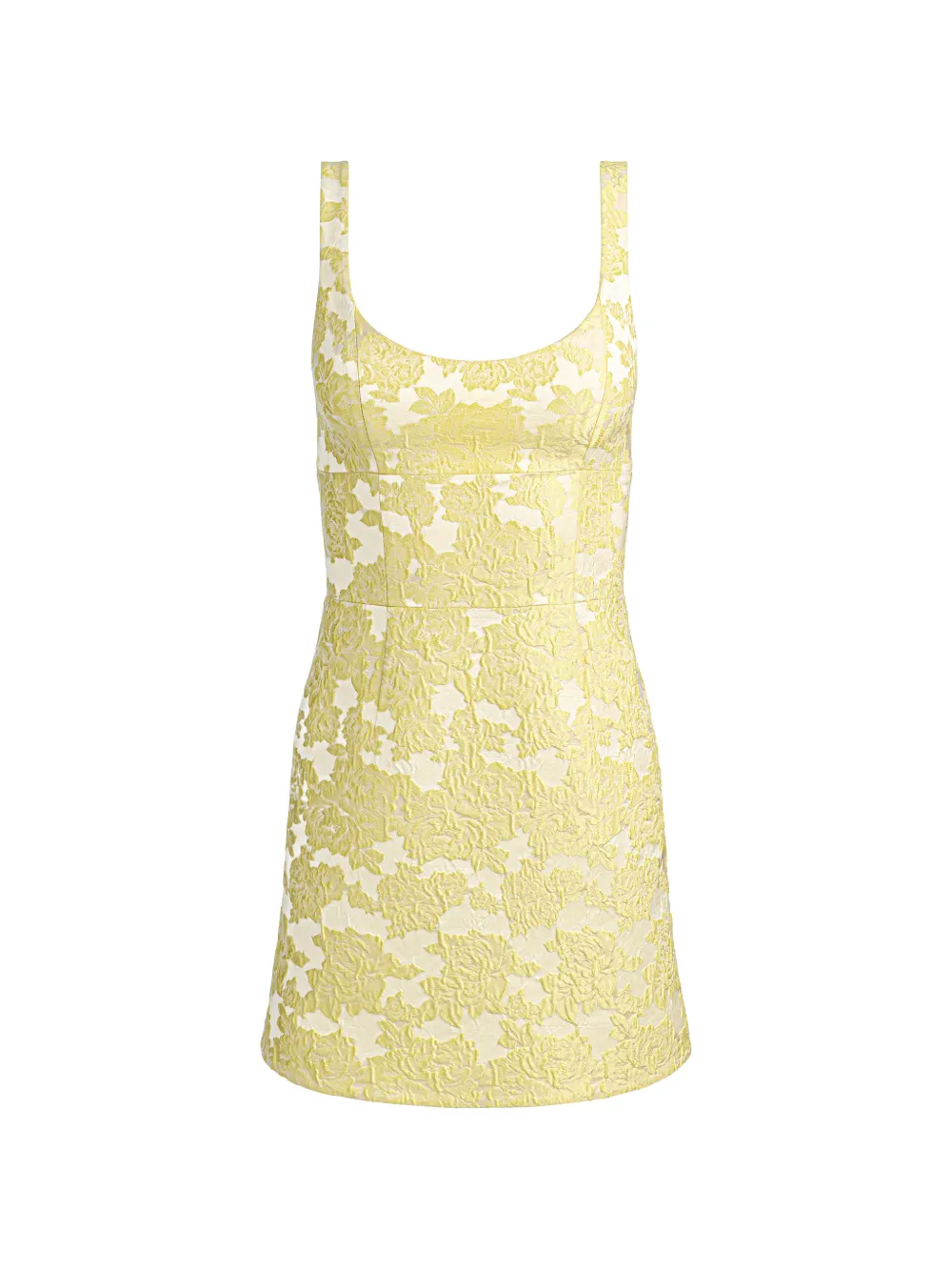 alice + olivia Charlotte floral-embroidereed mini dress - Gelb
