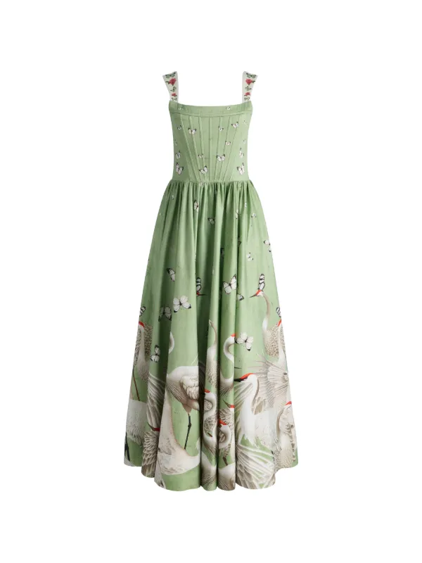 chinese dress ladies Valentina Pink Butterfly Maxi Dress - US 18