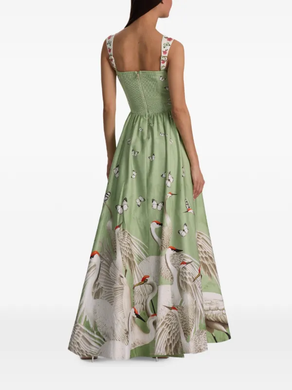 maxi dress with butterfly print Long Butterfly Print Two Piece Prom Dress Black