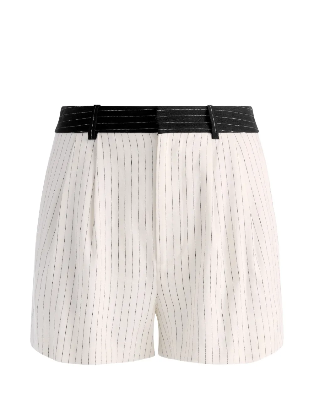 alice + olivia Conry stripe-pattern shorts - Toni neutri