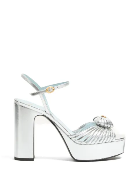 Valentino Garavani Coeur Royal platform sandals in laminated nappa 115mm