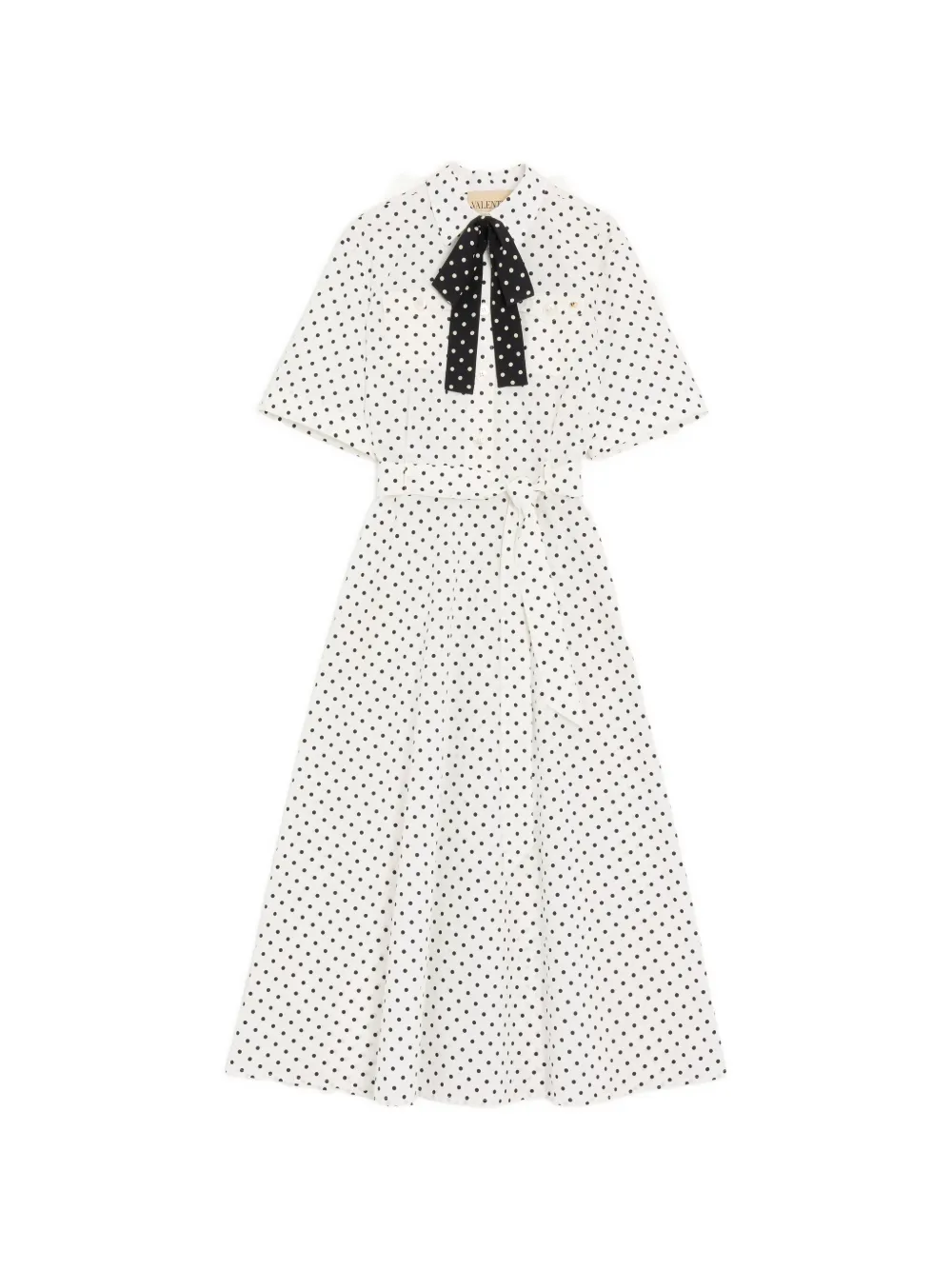 Valentino Garavani Abito midi in popeline con stampa Plusdepois - Bianco