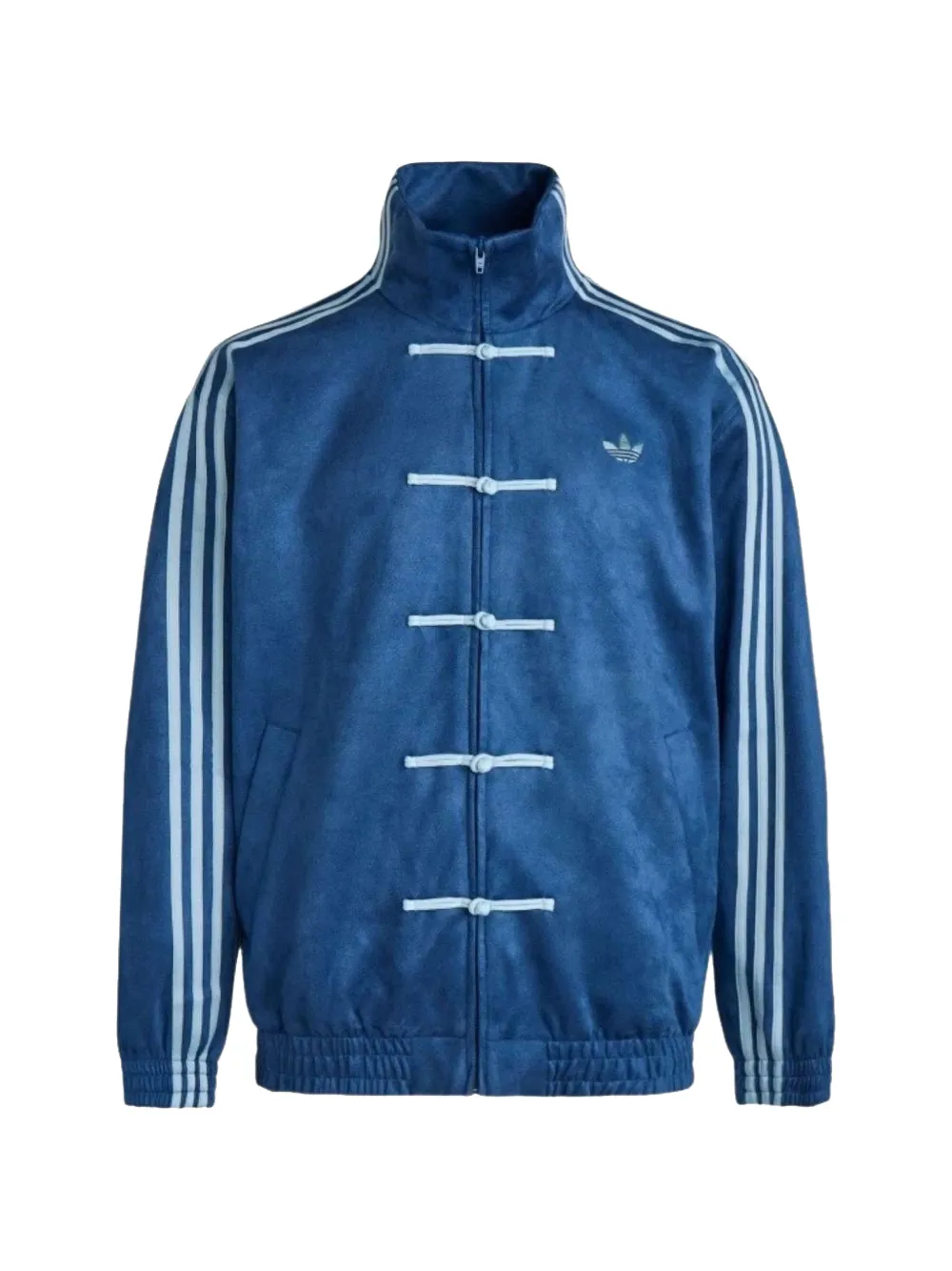 adidas frog-fastening jacket - Blu