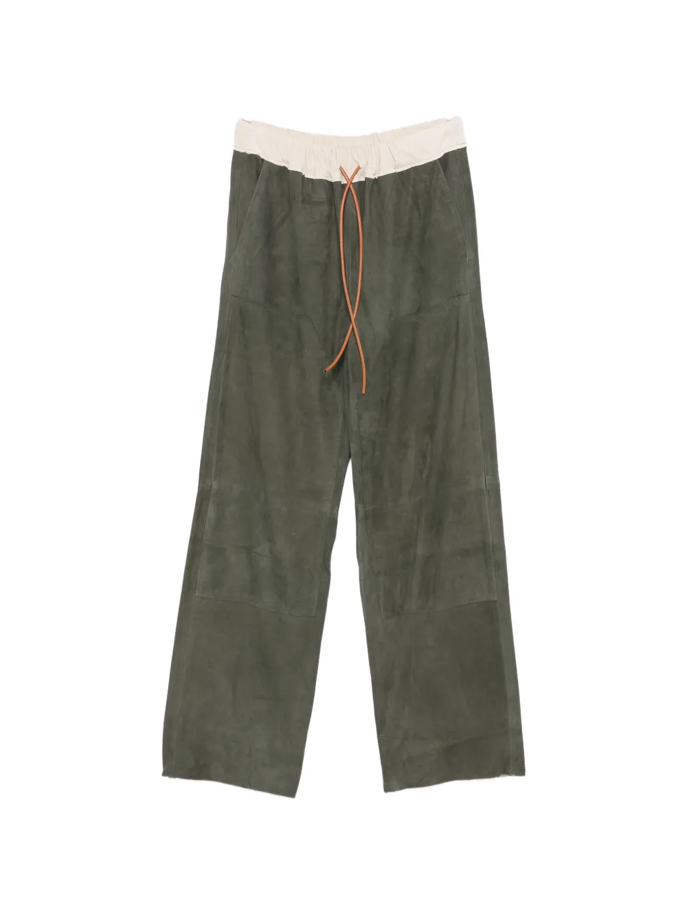 SONIA CARRASCO drawstring suede trousers - Verde