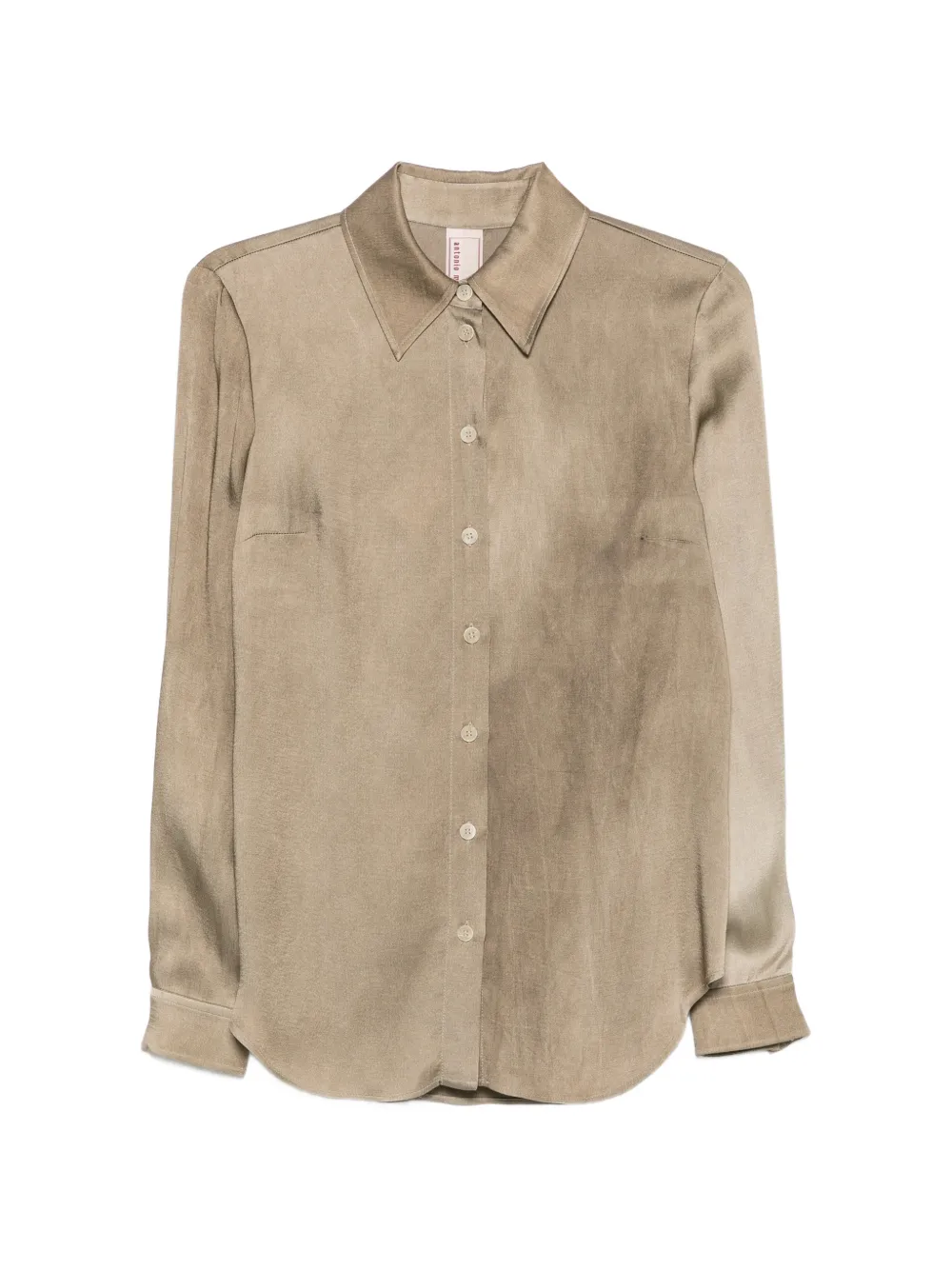 Antonio Marras pointed-collar long-sleeved shirt - Marrone