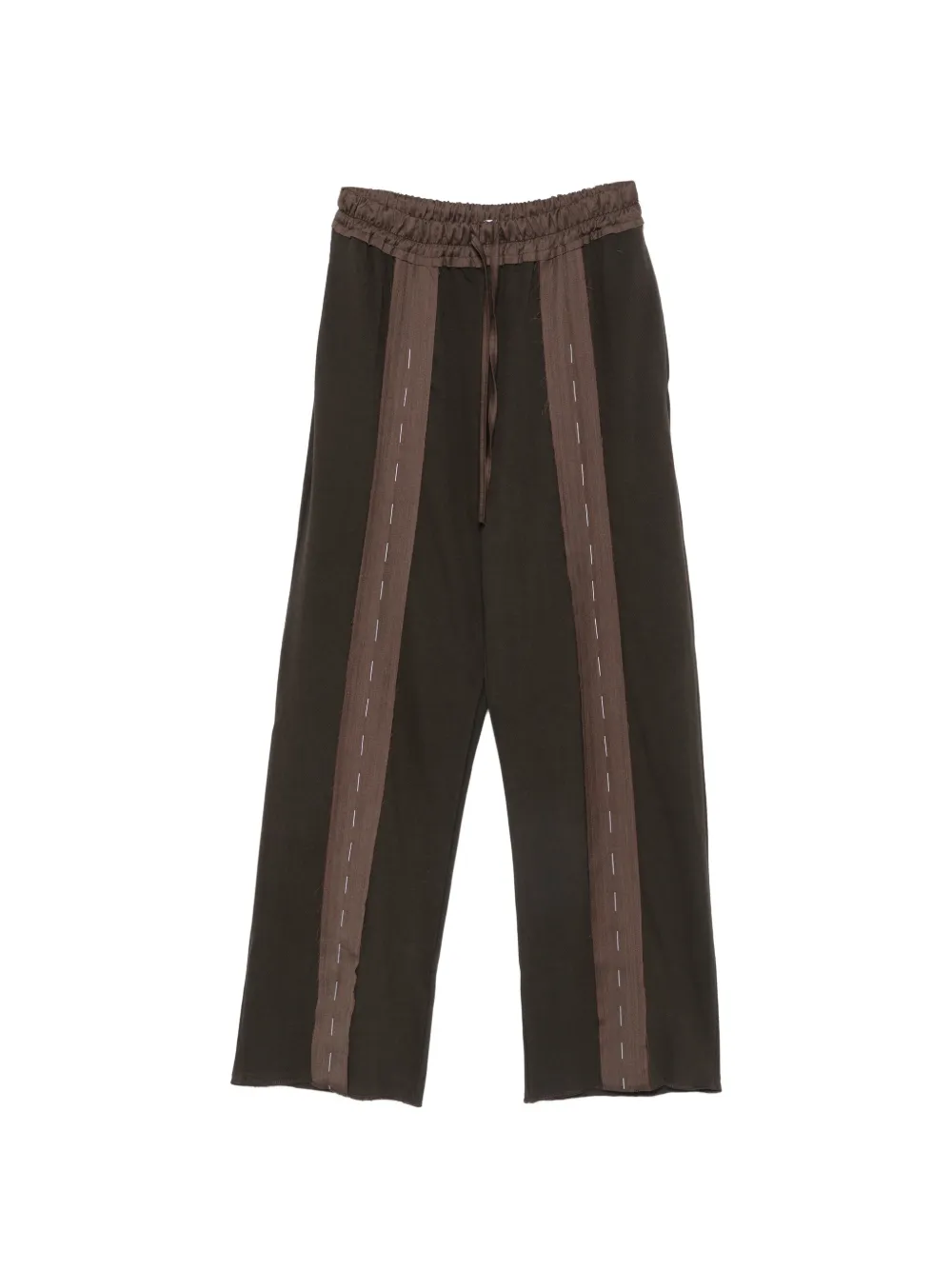 SONIA CARRASCO contrast-panel drawstring trousers - Marrone