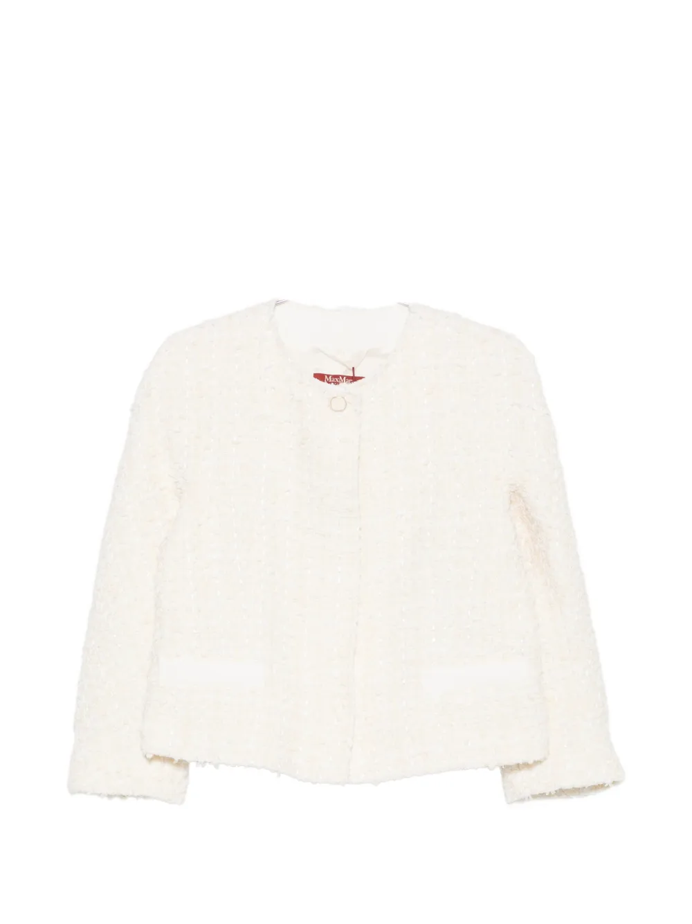 Max Mara Camice bouclé frayed-edge jacket - Toni neutri