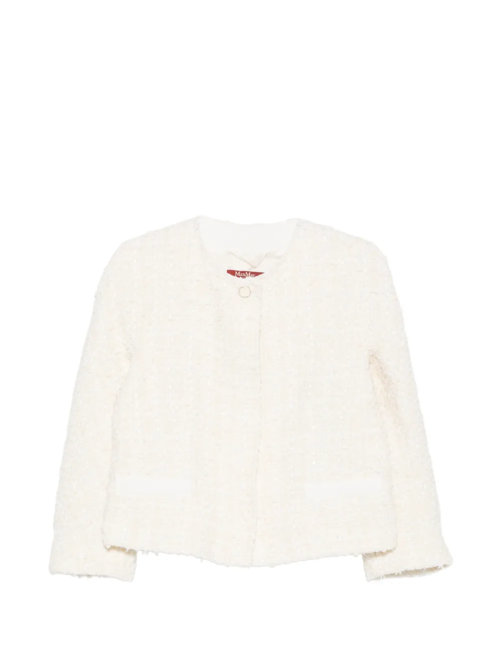 Max Mara Camice bouclé frayed-edge jacket - Toni neutri