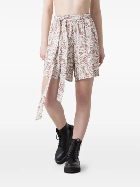 DIMENSIONE DANZA abstract-print belted shorts