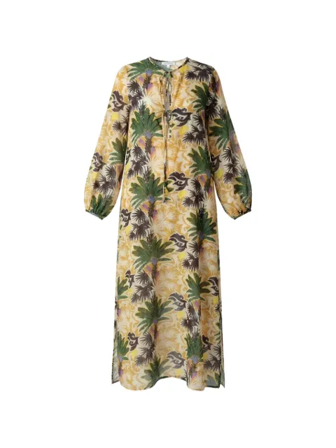 Anjuna Charlotte palm-print kaftan