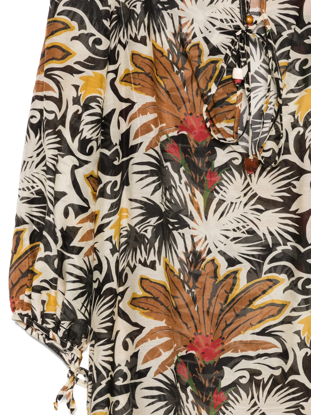 Anjuna Jurk met bloemenprint Beige