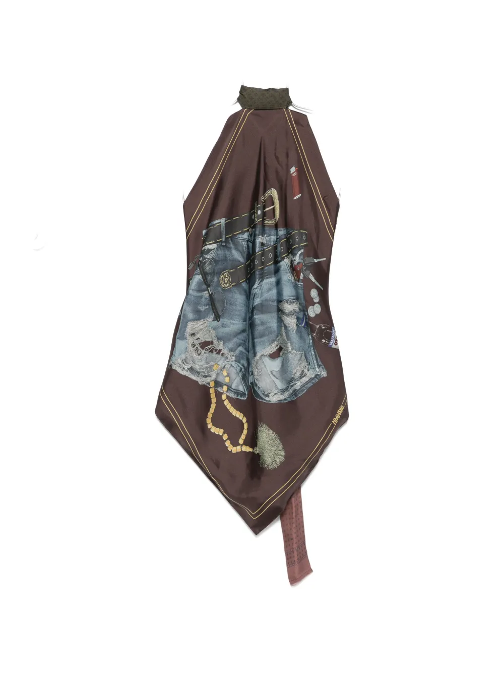 Magliano Manifesto trompe l'oeil-print top - Marrone