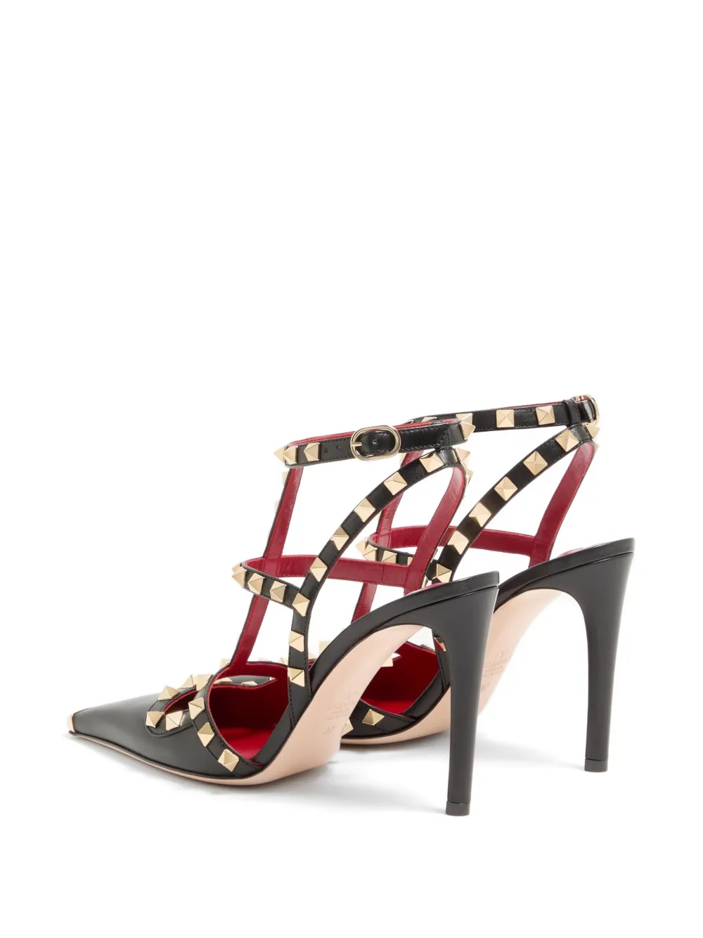 Valentino Garavani Rockstud kidskin pumps 100mm Zwart