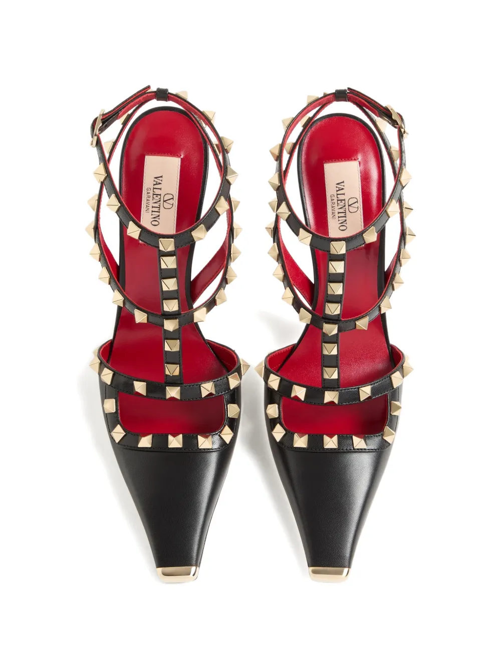 Valentino Garavani Rockstud kidskin pumps 100mm Zwart