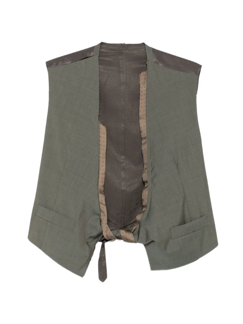 Magliano Dawn raw-edge waistcoat - Verde