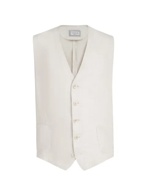 Brunello Cucinelli chaleco con motivo chevron
