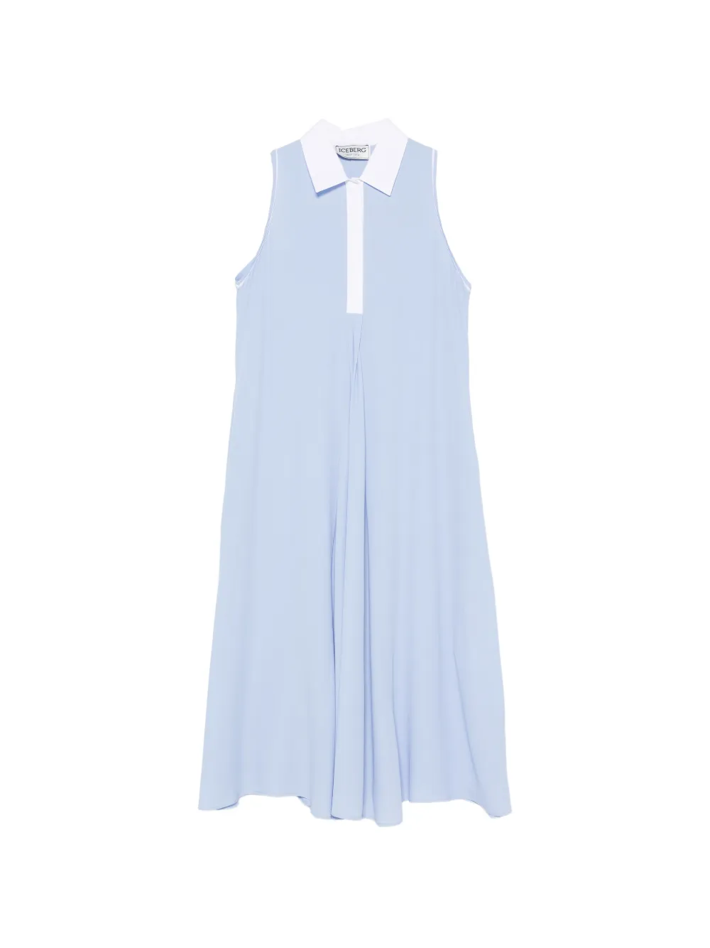 Iceberg sleeveless contrast-collar dress - Blu