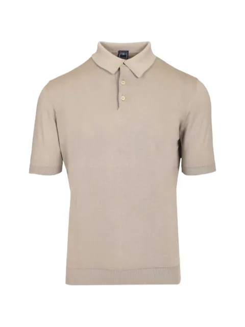 Fedeli garment-dyed plain-stitch polo shirt