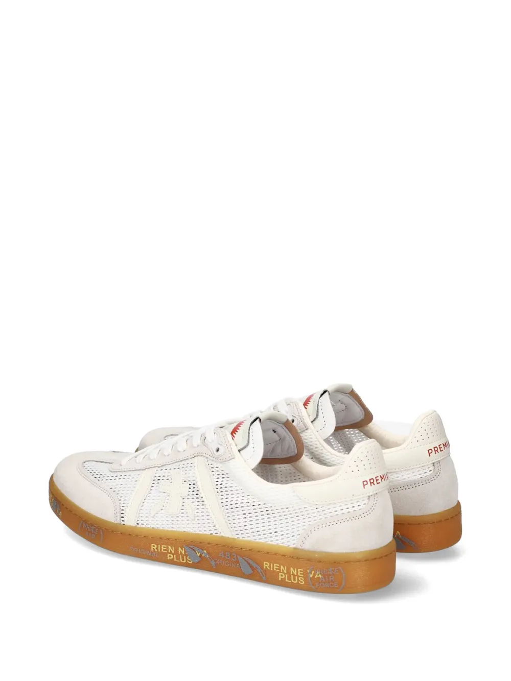 Premiata Bonnie mesh-panel suede sneakers Beige