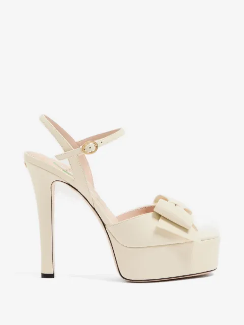 Valentino Garavani Bowow kidskin platform sandals with bow-detail 130mm