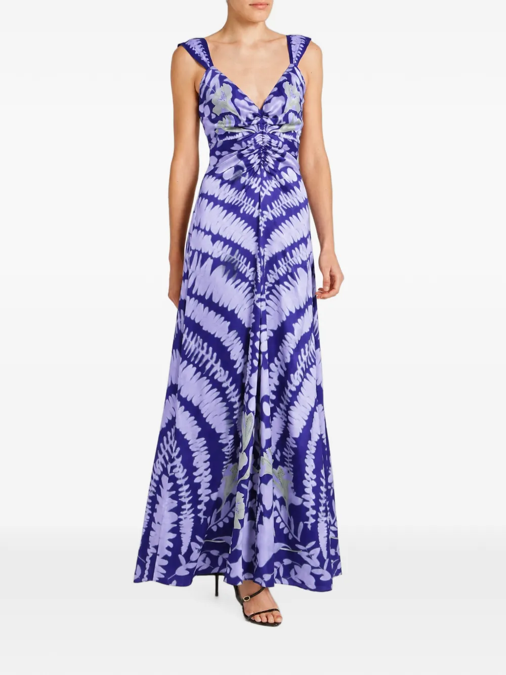 Temperley London Maxi-jurk met bloemenprint Paars