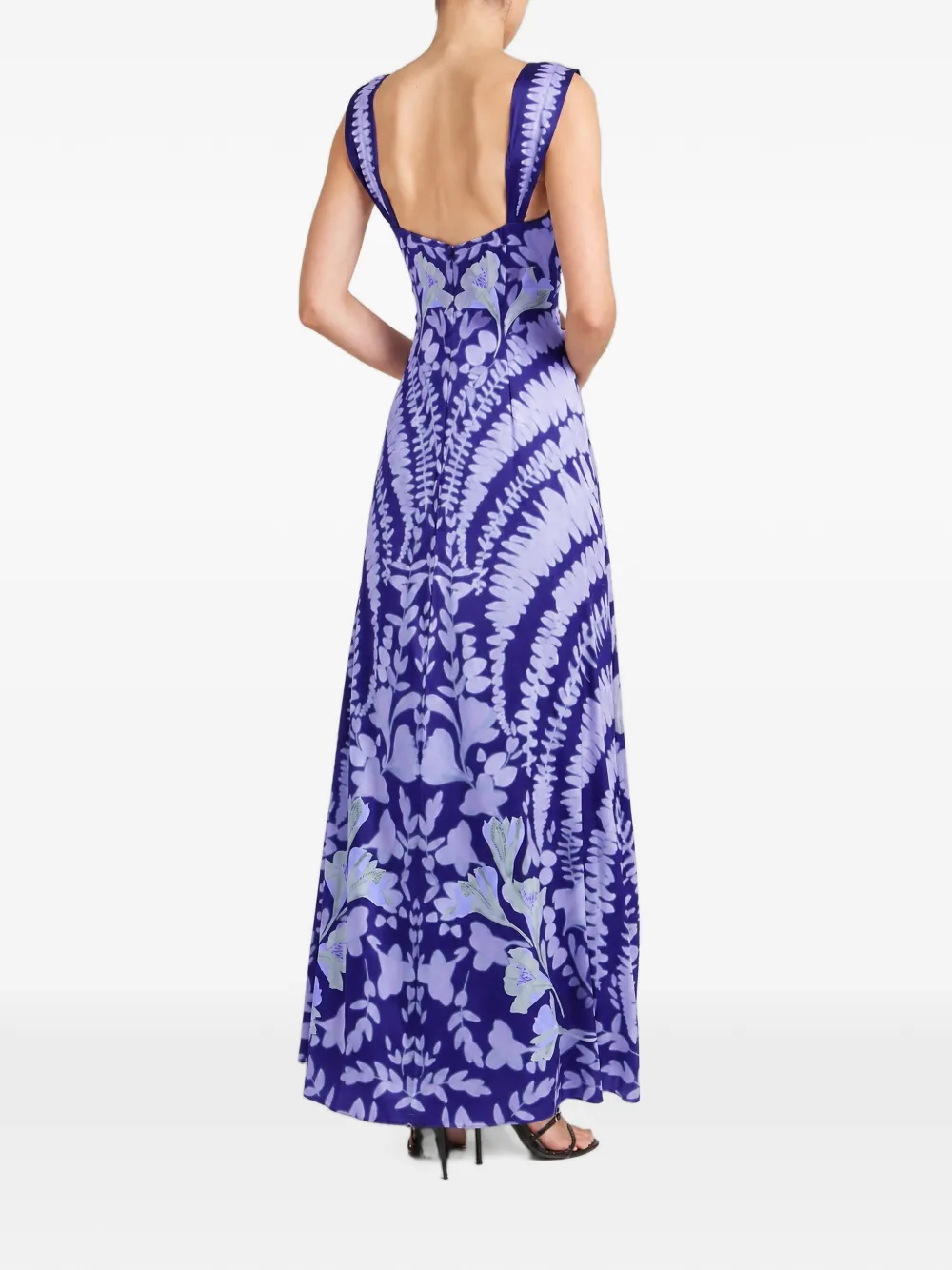Temperley London Maxi-jurk met bloemenprint Paars