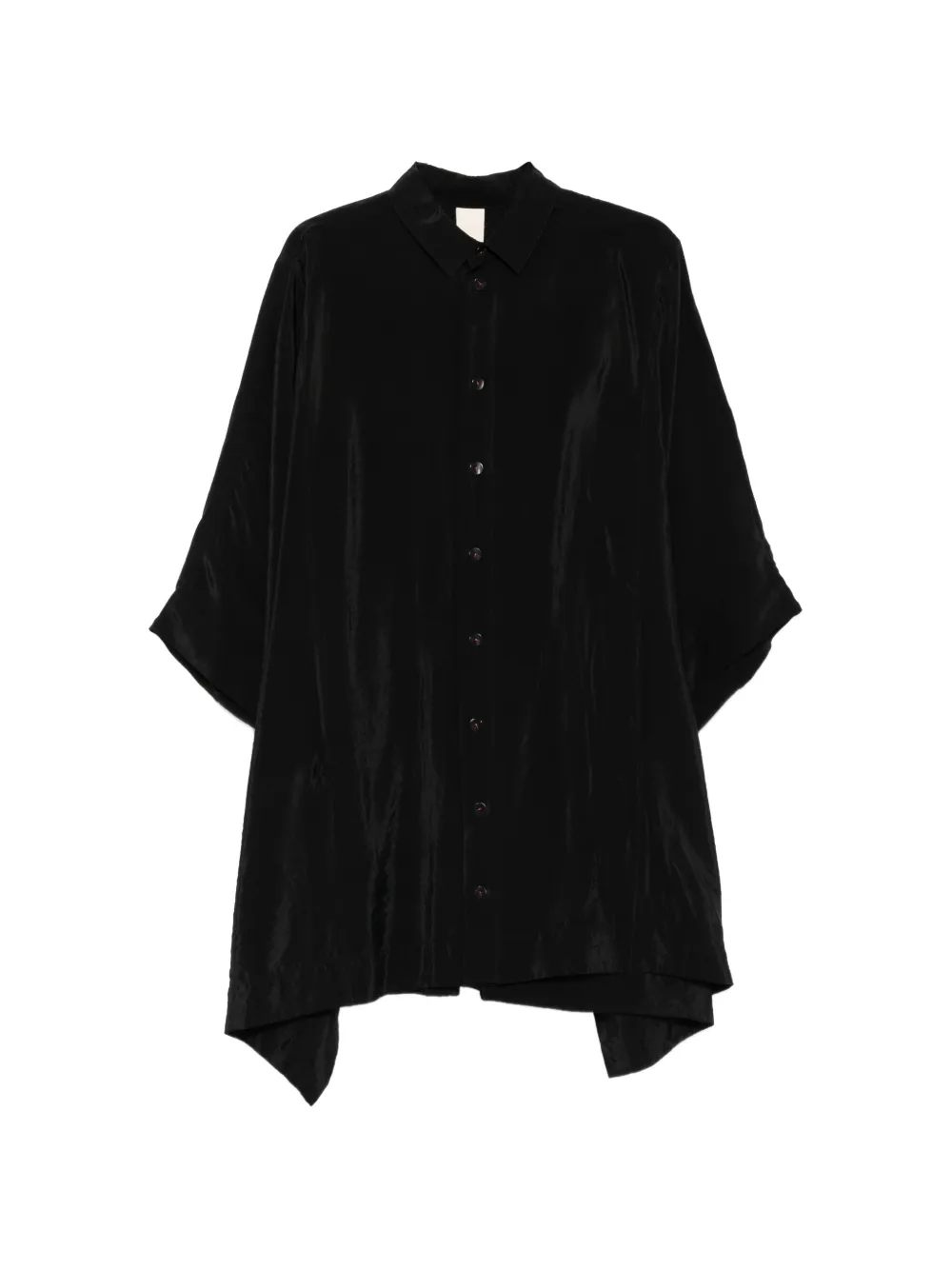 SOH asymmetric satin shirt - Nero