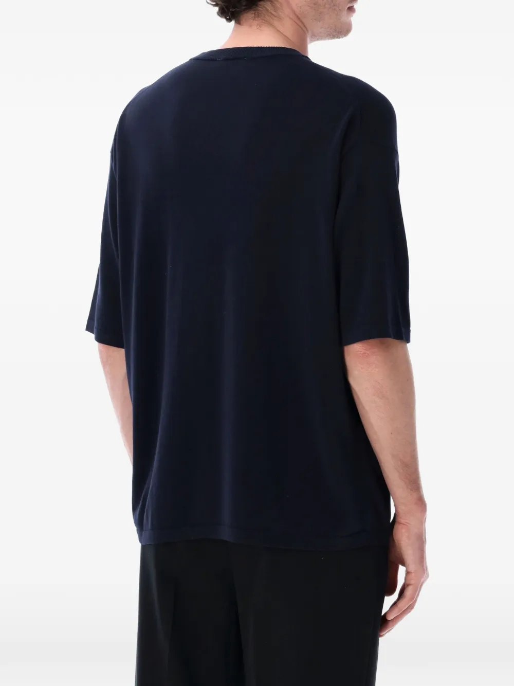 Roberto Collina Fijngebreid T-shirt Blauw