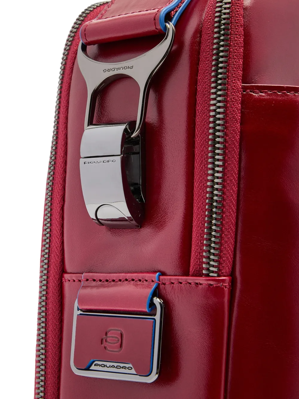 PIQUADRO Leren laptoptas Rood