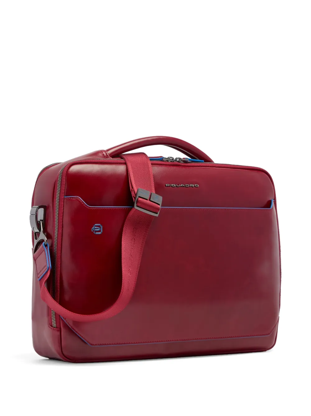PIQUADRO Leren laptoptas Rood
