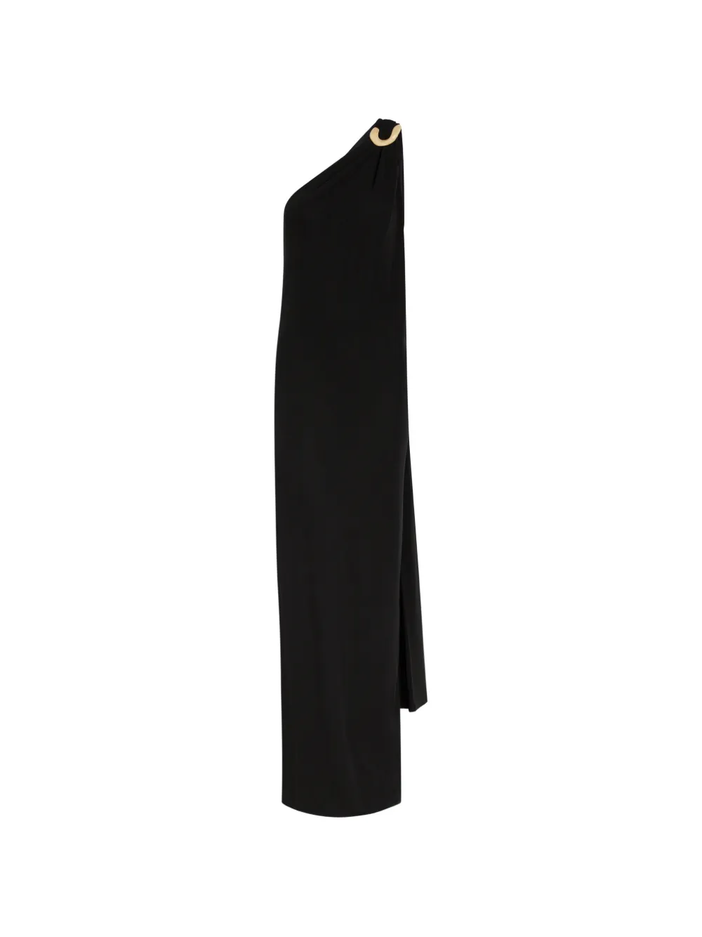 DELOS Rania one-shoulder ring-detail maxi dress - Nero