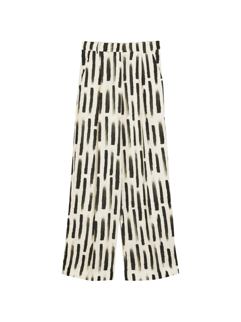 brush-stroke print trousers