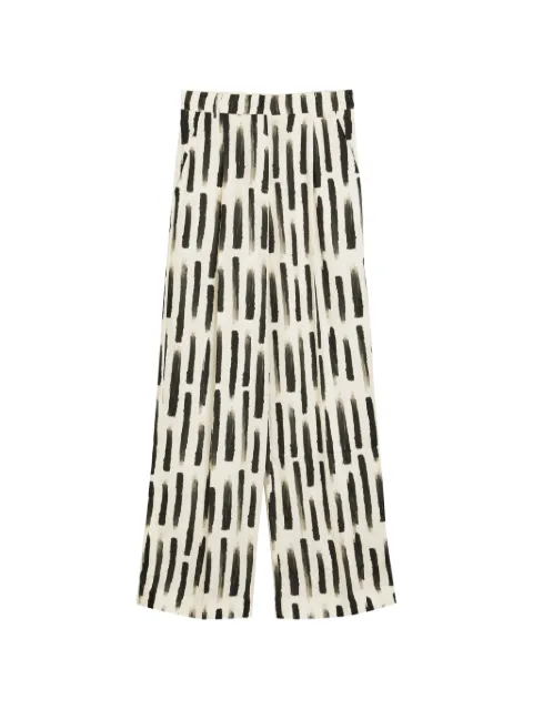 AKYN brush-stroke print trousers