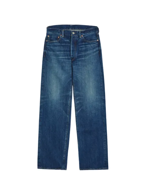 Blue Blue Japan washed-finish whiskered jeans