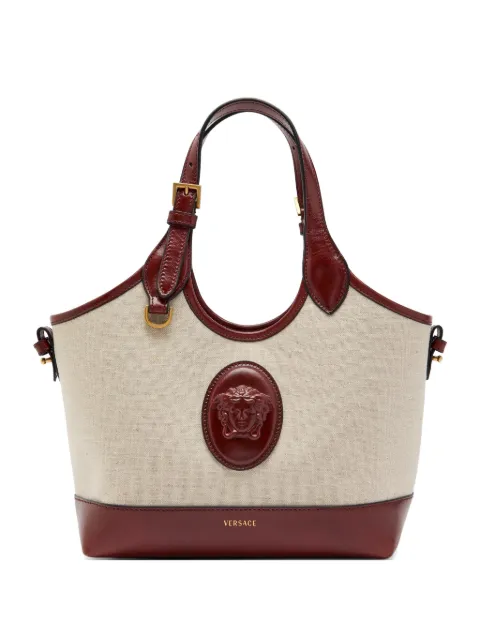 Versace Medusa plaque canvas tote bag