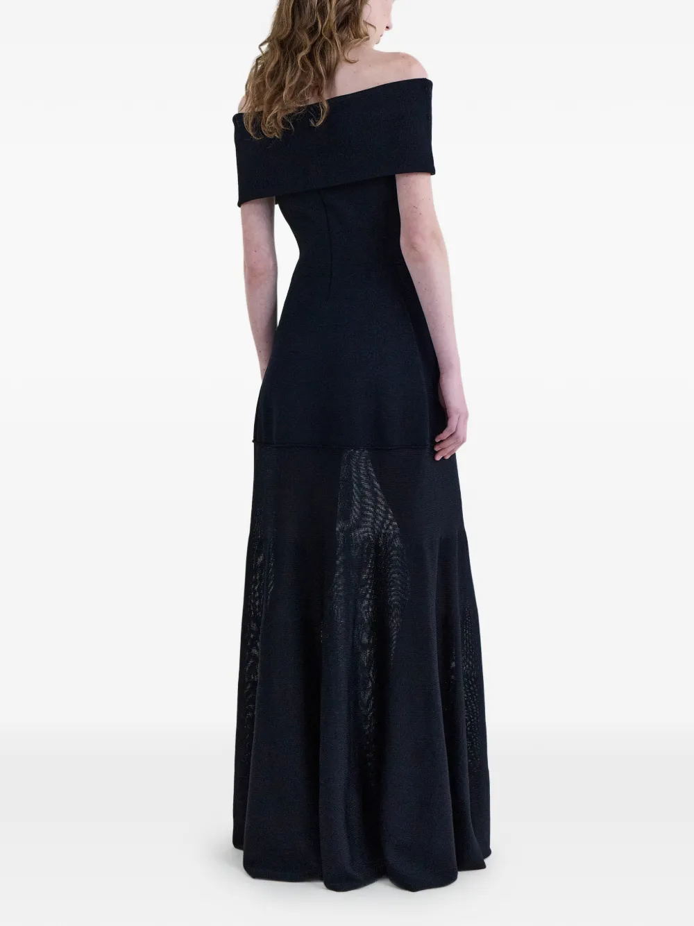 FFORME Rory off-shoulder maxi-jurk Zwart